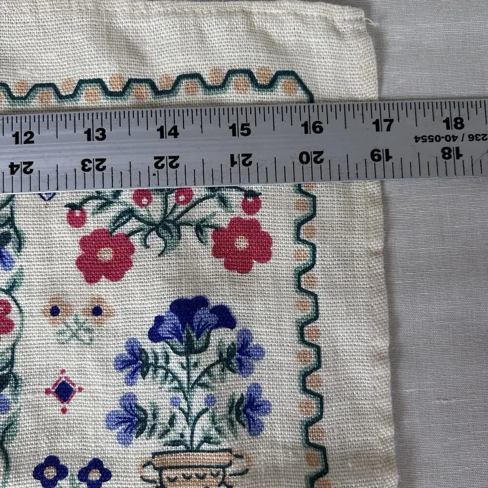 VTG Irish Linen tea towel Sampler 1993 Ulster printed calendar made in Ireland